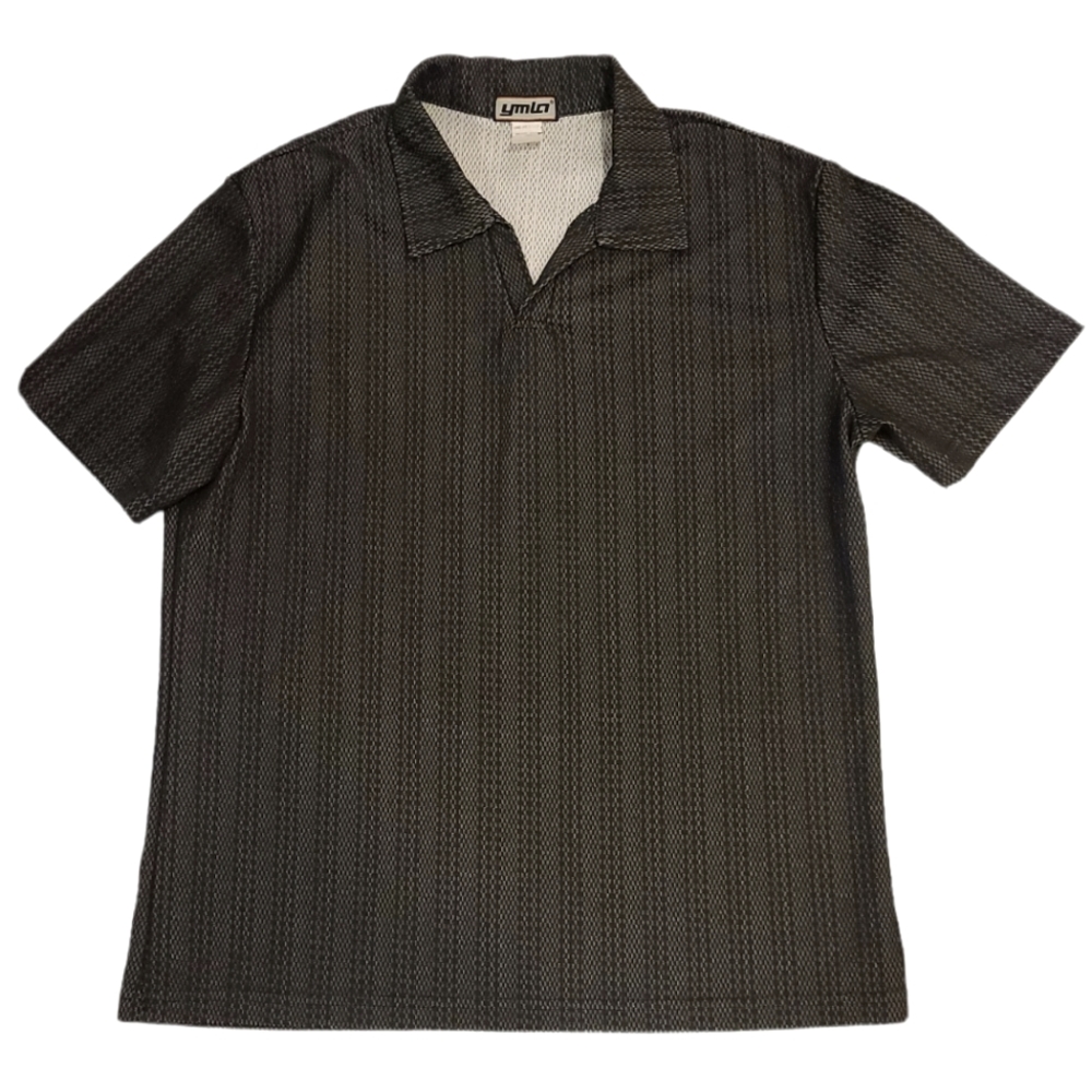Men's Short Sleeve Collared V-Neck Polo Shirt